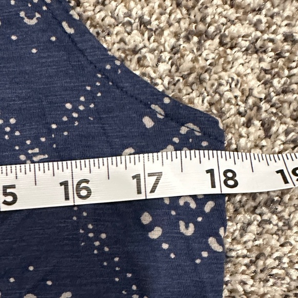 Lucky Brand Blue Sleeveless Tie Front Top - Picture 5 of 6